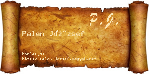 Palen József névjegykártya